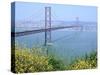 25th April Bridge over the River Tagus, Lisbon, Portugal-Peter Thompson-Stretched Canvas