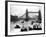 25th Jubilee Year Britannia and Flotilla Under Tower Bridge, Thames River, June 1977-null-Framed Photographic Print