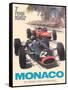 25th Monaco Grand Prix Automobile - Formula One F1, Vintage Car Racing Poster, 1967-Michael Turner-Framed Stretched Canvas