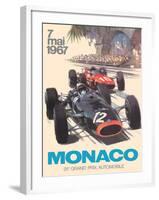 25th Monaco Grand Prix Automobile - Formula One F1, Vintage Car Racing Poster, 1967-Michael Turner-Framed Art Print