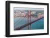 25th of April Bridge over the Tagus River, Lisbon, Portugal-Mark A Johnson-Framed Photographic Print