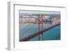 25th of April Bridge over the Tagus River, Lisbon, Portugal-Mark A Johnson-Framed Photographic Print