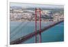 25th of April Bridge over the Tagus River, Lisbon, Portugal-Mark A Johnson-Framed Photographic Print