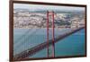 25th of April Bridge over the Tagus River, Lisbon, Portugal-Mark A Johnson-Framed Photographic Print