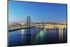 25th of April Bridge over the Tagus river (Tejo river) and Lisbon at twilight. Portugal-Mauricio Abreu-Mounted Photographic Print