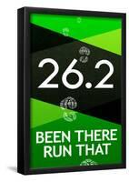 26.2 Been There Run That Marathon Sports Poster-null-Framed Poster