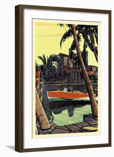 28 Foot Speedster-Edward A. Wilson-Framed Art Print