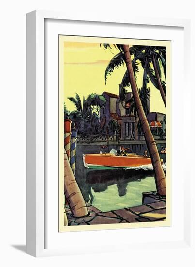 28 Foot Speedster-Edward A. Wilson-Framed Art Print