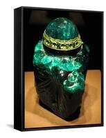 2860-Carat Carved Colombian Emerald-null-Framed Stretched Canvas