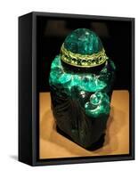 2860-Carat Carved Colombian Emerald-null-Framed Stretched Canvas