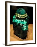 2860-Carat Carved Colombian Emerald-null-Framed Photographic Print