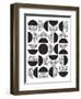 28A Geometric White 82-AnnArt-Framed Art Print