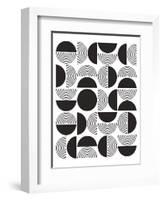 28A Geometric White 82-AnnArt-Framed Art Print