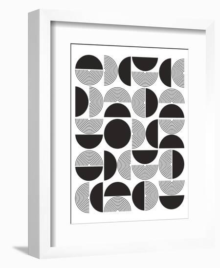 28A Geometric White 82-AnnArt-Framed Art Print