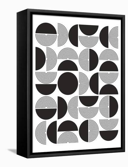 28A Geometric White 82-AnnArt-Framed Stretched Canvas