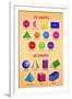 2D and 3D Shapes Educational Chart-null-Framed Art Print