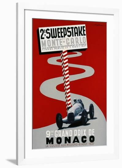 2e Sweepstake de Monte-Carlo, 9eme Grand Prix de Monaco-Guy Serre-Framed Art Print