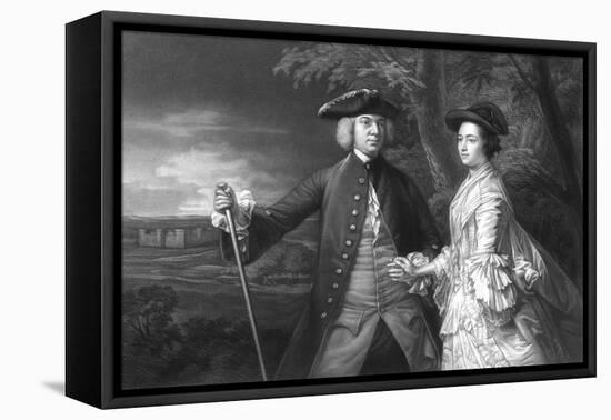 2nd Earl Egmont and Wife-Sir Joshua Reynolds-Framed Stretched Canvas