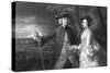 2nd Earl Egmont and Wife-Sir Joshua Reynolds-Stretched Canvas