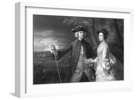 2nd Earl Egmont and Wife-Sir Joshua Reynolds-Framed Art Print