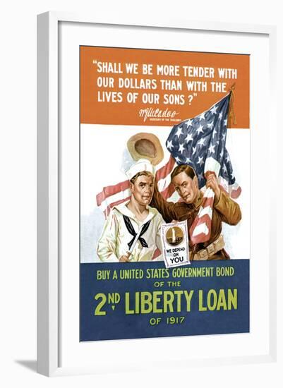 2nd Liberty Loan-null-Framed Art Print