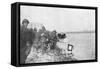 2nd Moroccan Division Bathes its Flags in the Rhine, Huningue, Alsace, France, 21 November 1918-null-Framed Stretched Canvas