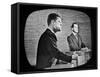 2nd Televised Debate Between Richard M. Nixon and John F. Kennedy-Paul Schutzer-Framed Stretched Canvas