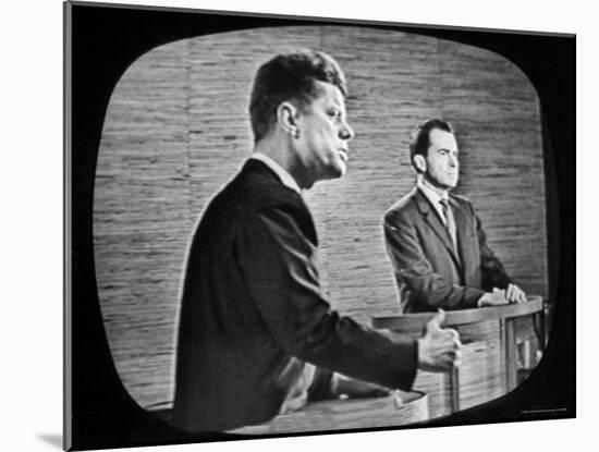 2nd Televised Debate Between Richard M. Nixon and John F. Kennedy-Paul Schutzer-Mounted Photographic Print