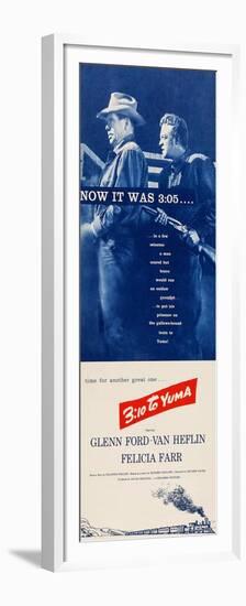 3:10 TO YUMA, l-r: Glenn Ford, Van Heflin on insert poster art, 1957.-null-Framed Premium Giclee Print