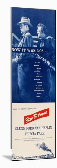3:10 TO YUMA, l-r: Glenn Ford, Van Heflin on insert poster art, 1957.-null-Mounted Premium Giclee Print