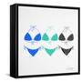 3 Bikini Blues-Cat Coquillette-Framed Stretched Canvas