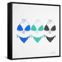 3 Bikini Blues-Cat Coquillette-Framed Stretched Canvas