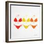 3 Bikini Orange-Cat Coquillette-Framed Giclee Print