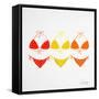 3 Bikini Orange-Cat Coquillette-Framed Stretched Canvas