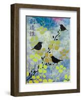 3 Birds Asian Nights-Bee Sturgis-Framed Art Print