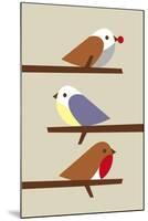 3 Birds-Dicky Bird-Mounted Giclee Print