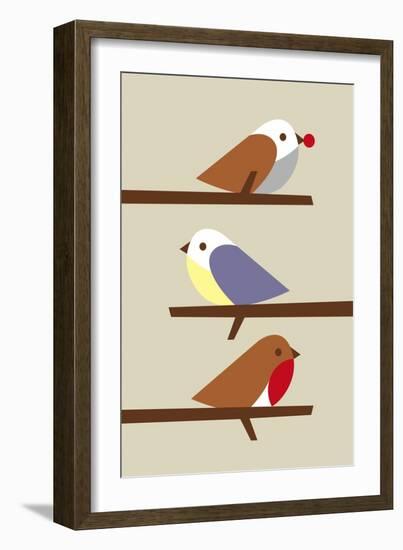 3 Birds-Dicky Bird-Framed Giclee Print