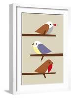 3 Birds-Dicky Bird-Framed Giclee Print