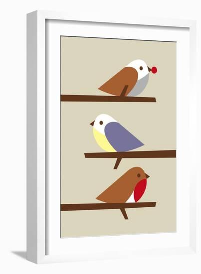 3 Birds-Dicky Bird-Framed Giclee Print