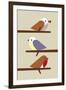 3 Birds-Dicky Bird-Framed Premium Giclee Print