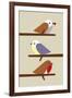 3 Birds-Dicky Bird-Framed Premium Giclee Print