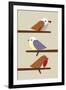 3 Birds-Dicky Bird-Framed Premium Giclee Print
