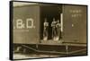 3 Boys in Box Car-null-Framed Stretched Canvas