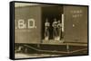 3 Boys in Box Car-null-Framed Stretched Canvas