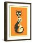 3 Cats-Jazzberry Blue-Framed Premium Giclee Print