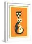 3 Cats-Jazzberry Blue-Framed Premium Giclee Print