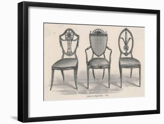 3 Chairs Hepplewhite-null-Framed Art Print