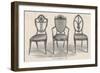 3 Chairs Hepplewhite-null-Framed Art Print