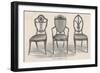 3 Chairs Hepplewhite-null-Framed Art Print