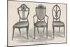 3 Chairs Hepplewhite-null-Mounted Art Print